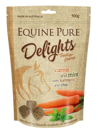 EQUINE PURE DELIGHTS 500G [VY:CARROT & MINT]