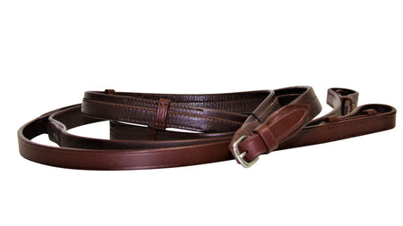 SOFT NAPPA PADDED REINS - WHITE HORSE EQUESTRIAN [SZ:ADULT CL:BLACK]