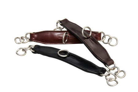 IMPERIAL COLLECTION LEATHER CURB CHAIN [SZ:COB CL:BLACK]