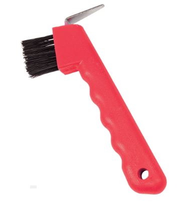 DELUXE HOOF PICK & BRUSH [CL:RED]