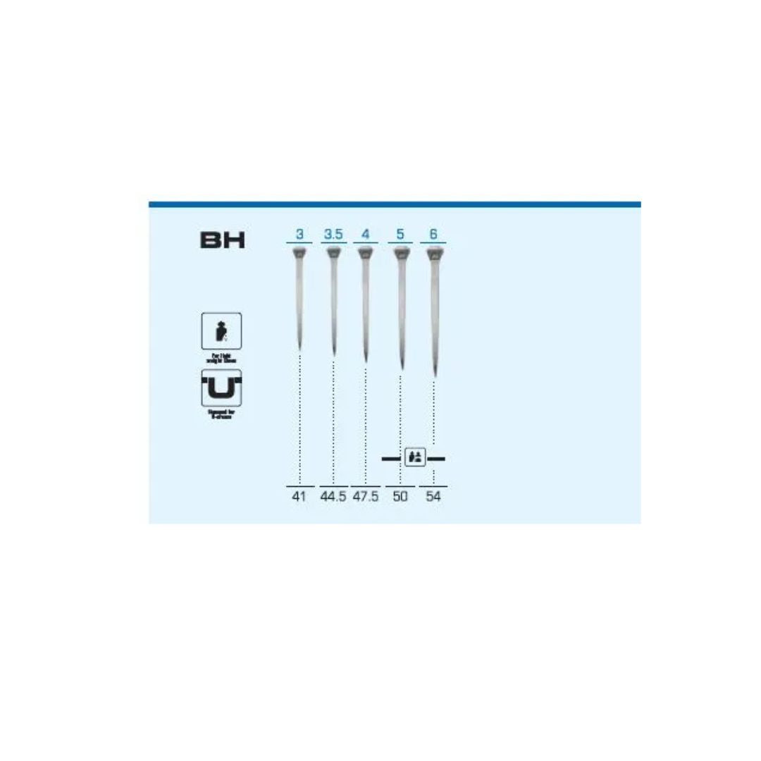 MUSTAD BEVEL HEAD NAILS [SZ:BH5 X 250 PACK]