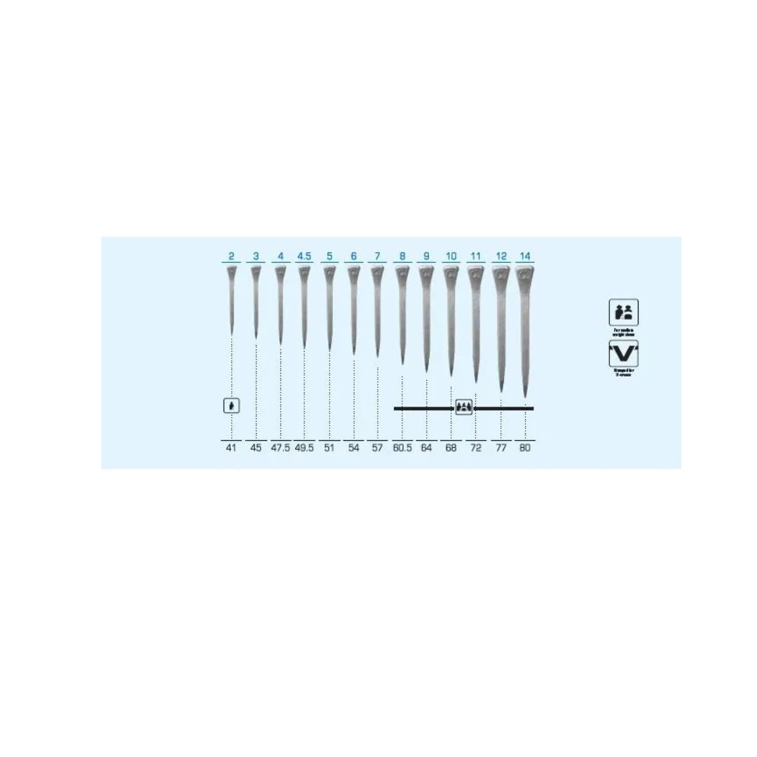 MUSTAD E-HEAD NAILS [SZ:E3 X 250 PACK]