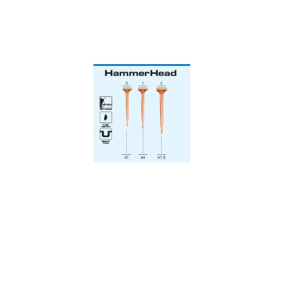 MUSTAD COPPER HAMMER HEAD NAILS [SZ:H1 X 250 PACK]