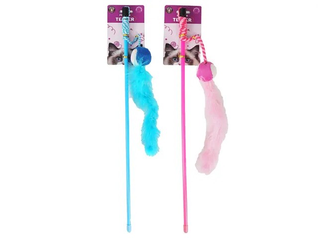 CAT FLUFFY WAND 40CM