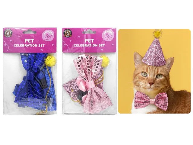 PET HAT & BOW TIE BIRTHDAY SET