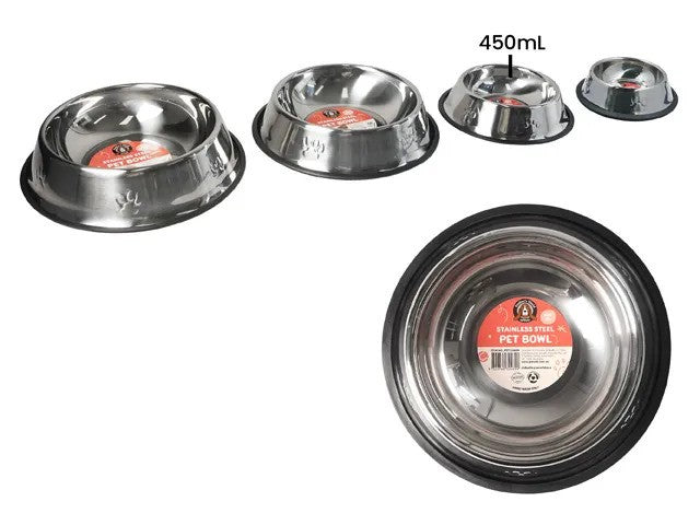 STAINLESS STEEL PET BOWL [SZ:SMALL]