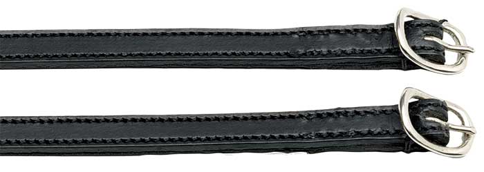 AINTREE STITCHED SPUR STRAPS [SZ:13MM CL:BLACK]