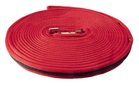 SOFT TUBULAR WEB LUNGE LEAD [CL:RED]