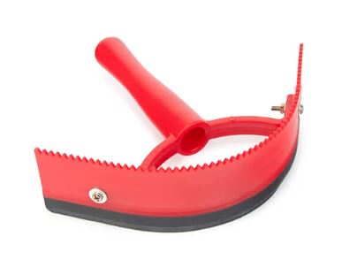 BAINBRIDGE 2 IN 1 SCRAPER / COMB [CL:RED/BLACK]