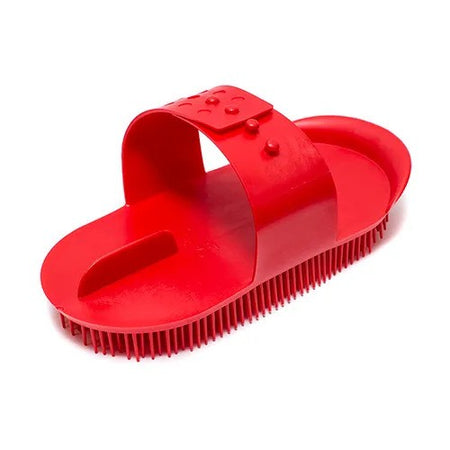 BAINBRIDGE LARGE PLASTIC CURRY COMB [CL:RED]